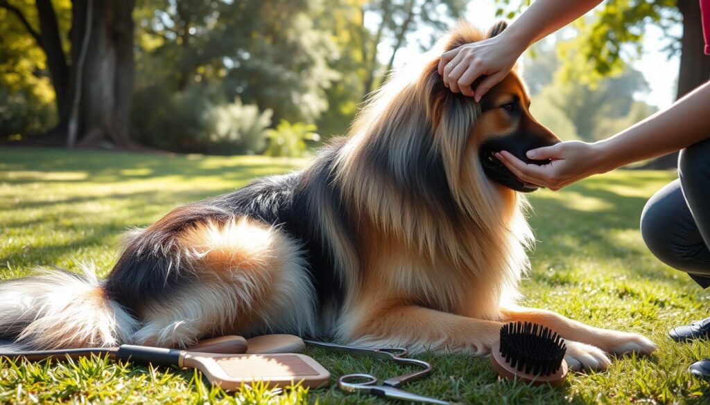 Grooming a Long Haired German Shepherd