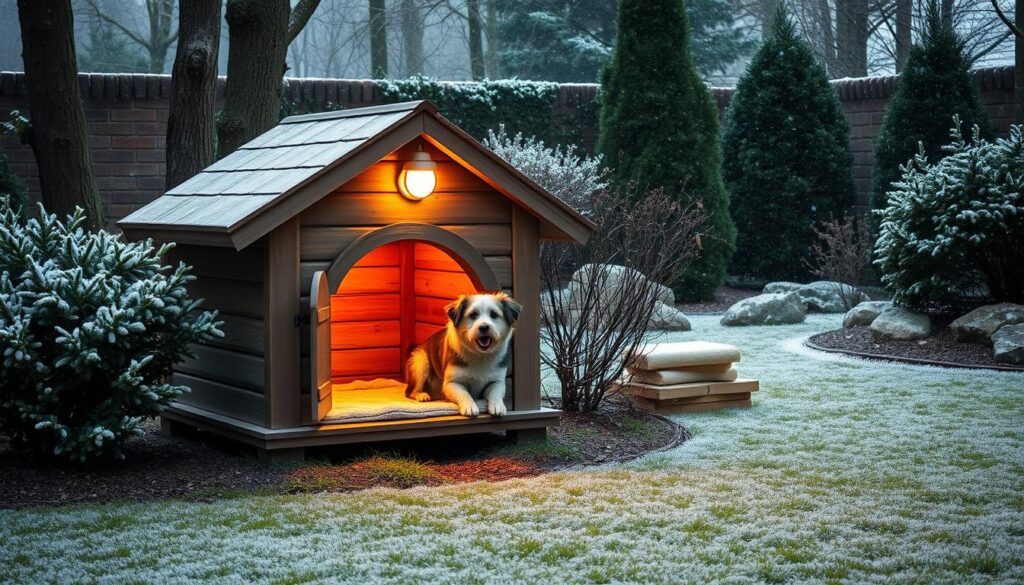 Outdoor Heated Dog House Placement