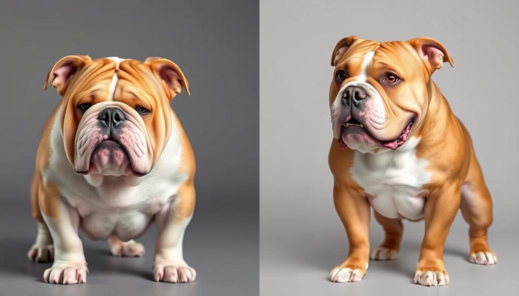 Physical appearance of bulldogs