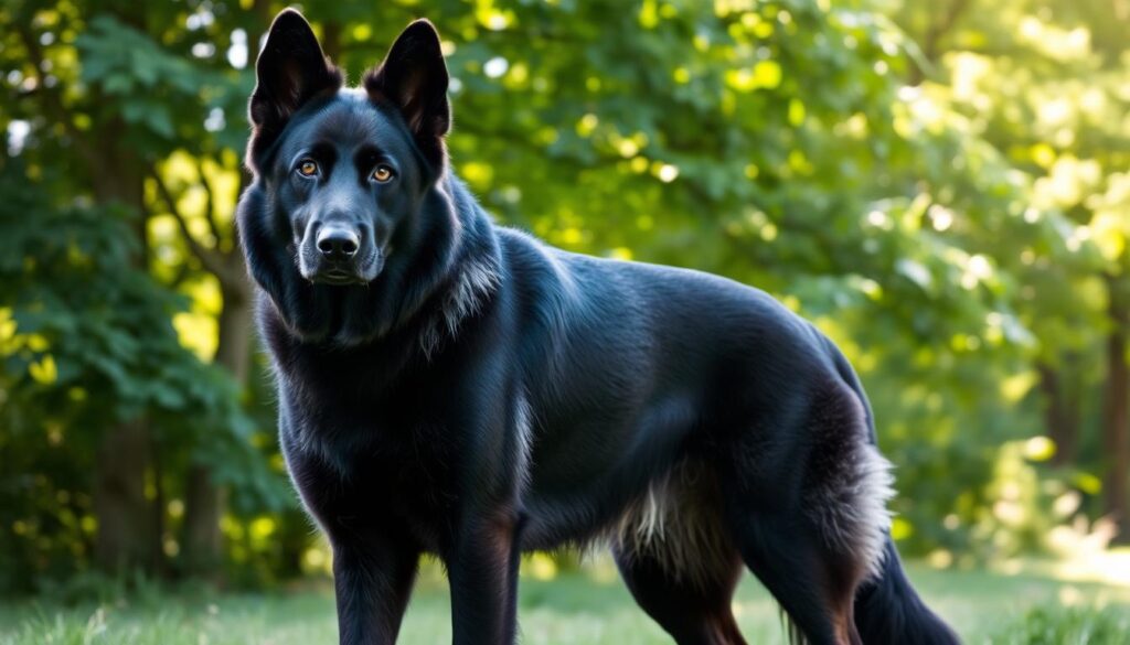 Solid Black German Shepherd