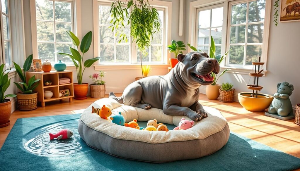 Unique Pet Home Setup for Hippo Dog