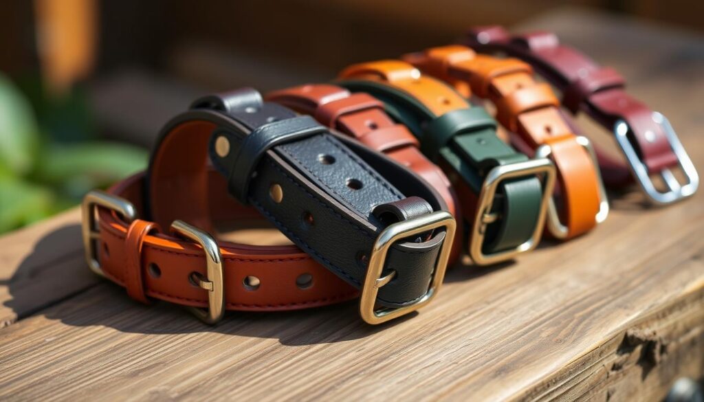 high-quality leather dog collars