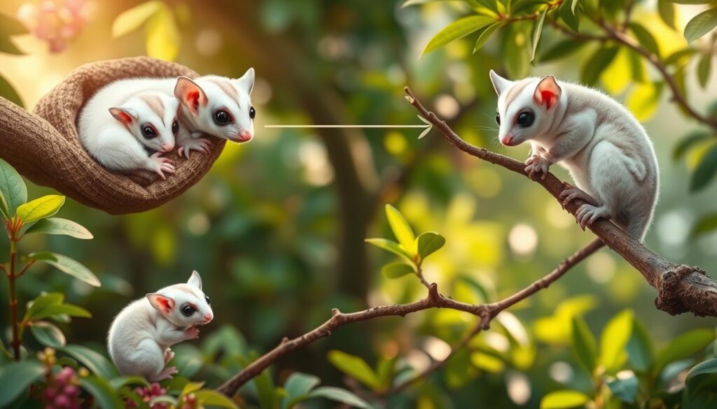 white sugar glider lifespan