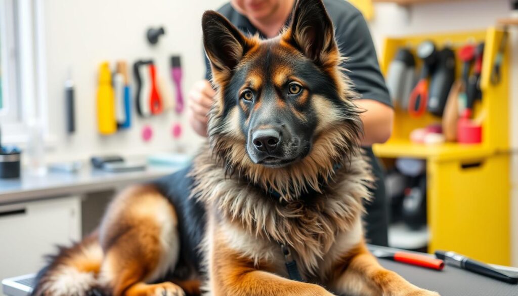 belgian malinois husky mix grooming