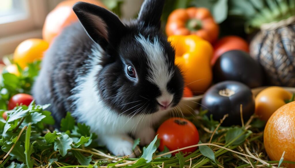 black and white rabbit care