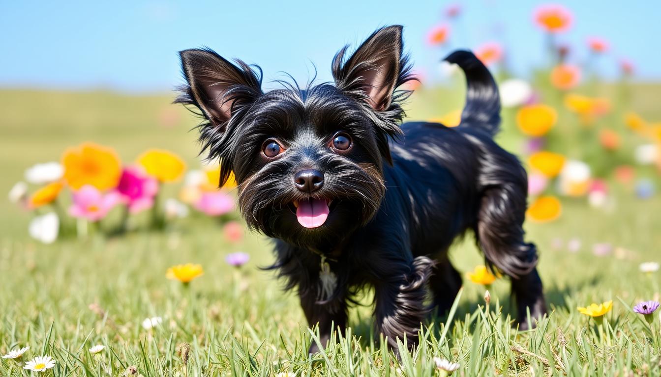 black yorkie dog