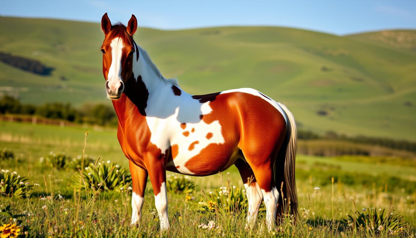 brown and white horse