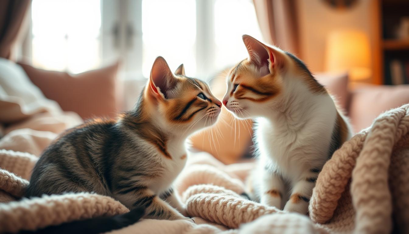 cats kissing