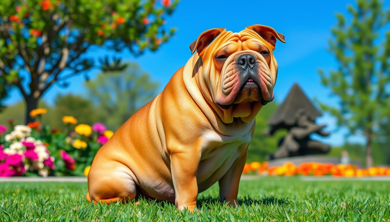 chinese shar pei and english bulldog mix