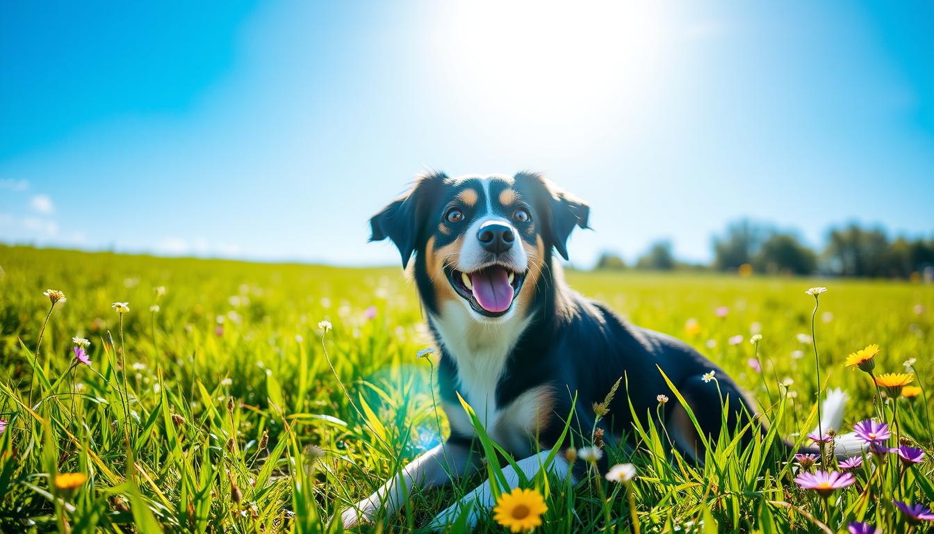 dog with black brown and white