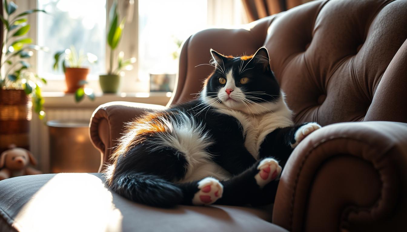 fat tuxedo cat