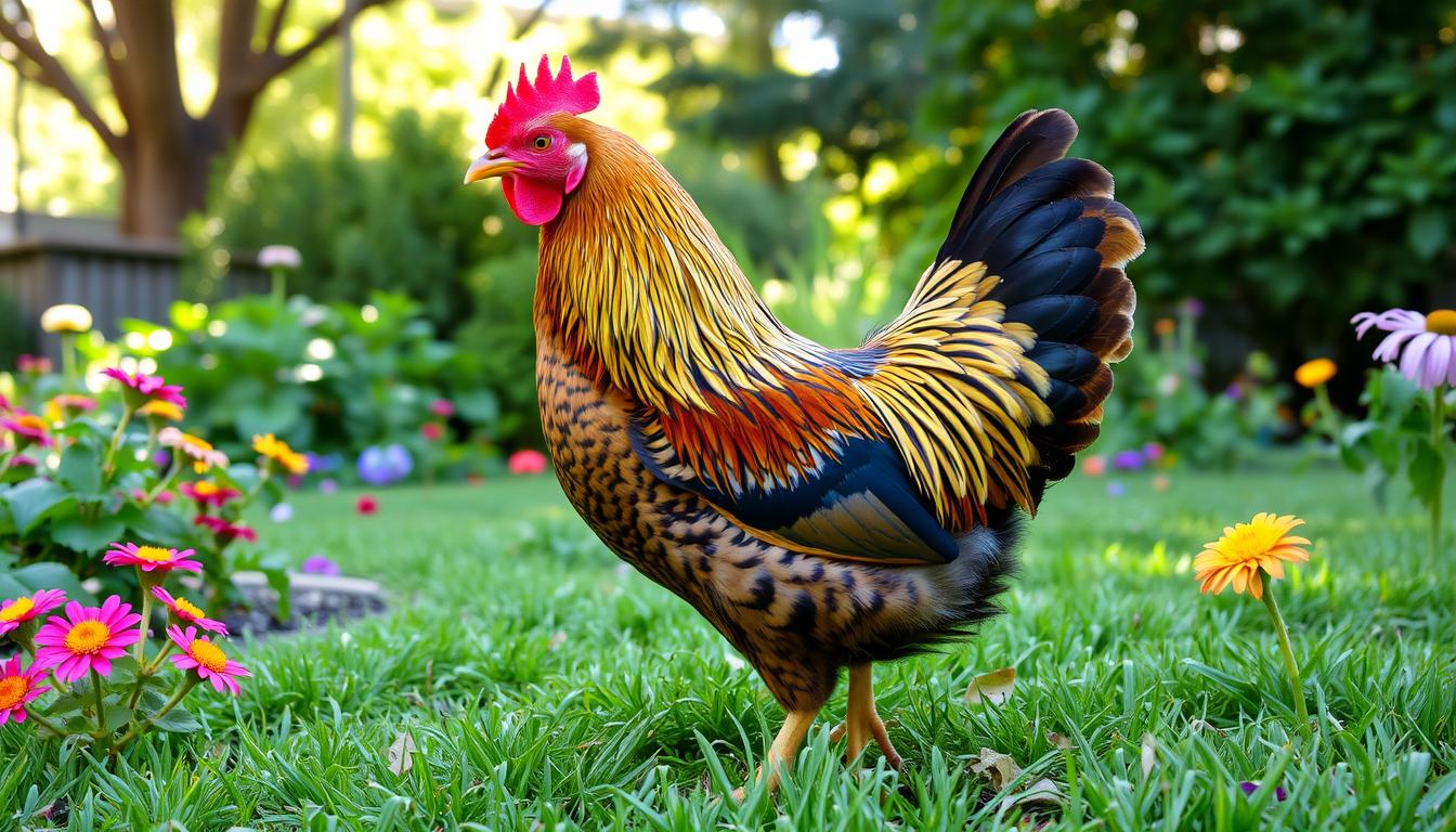 golden laced wyandotte hen