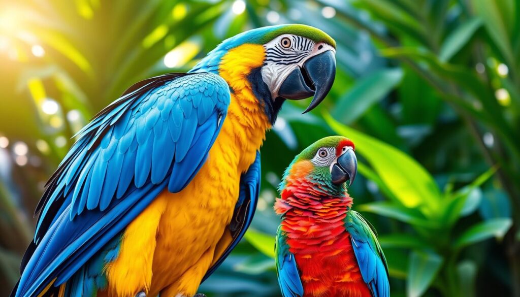 macaw vs parrot size