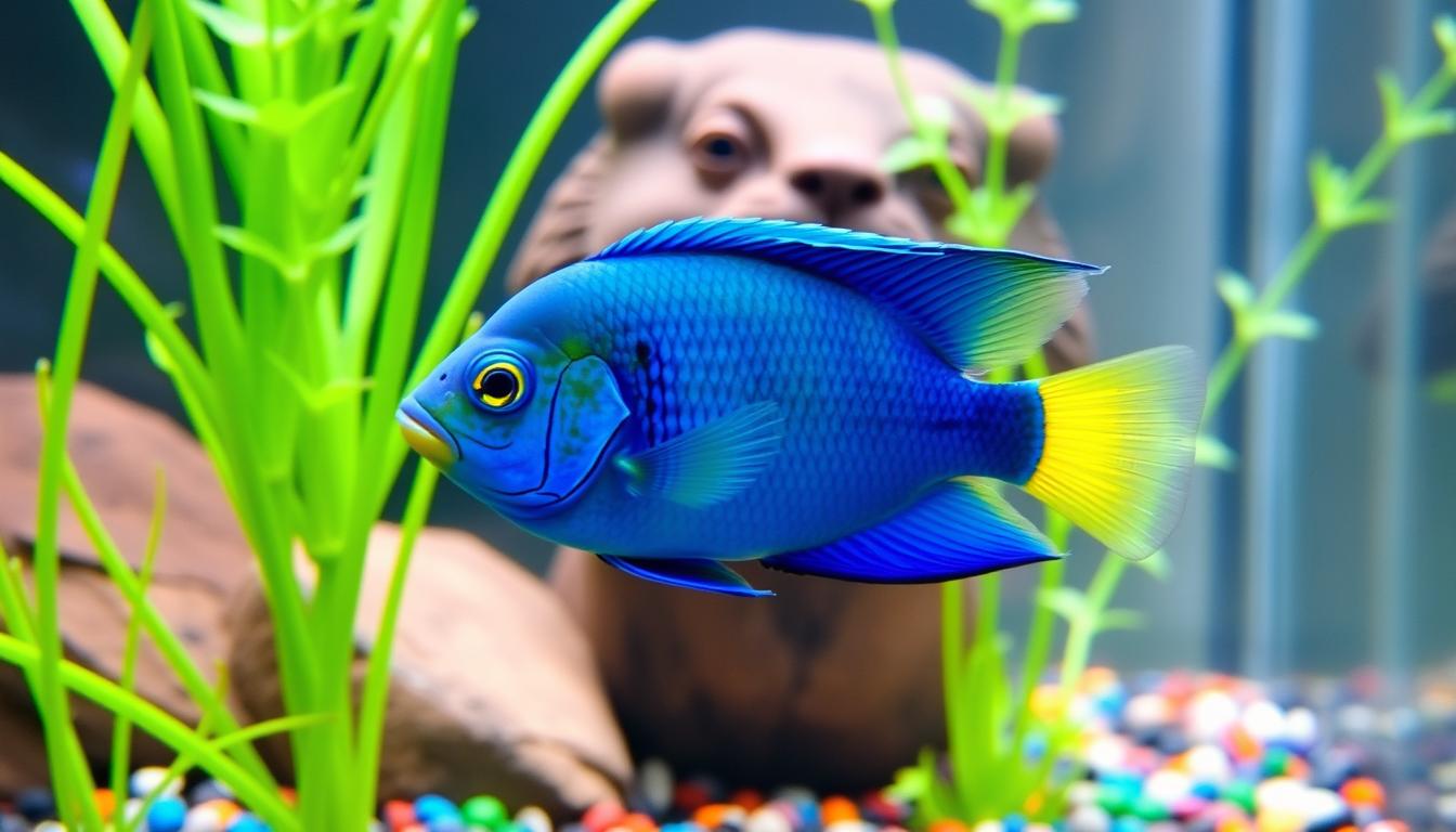 polar blue parrot cichlid