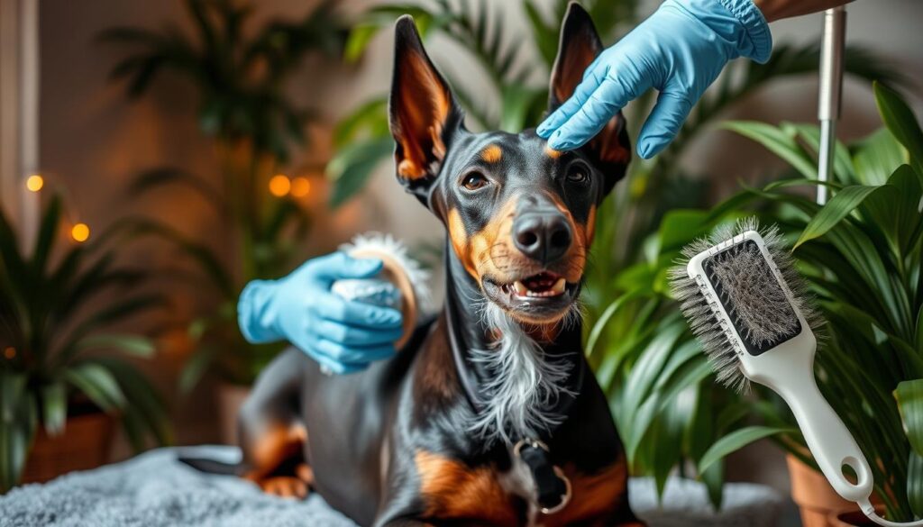 reduce shedding in dobermans