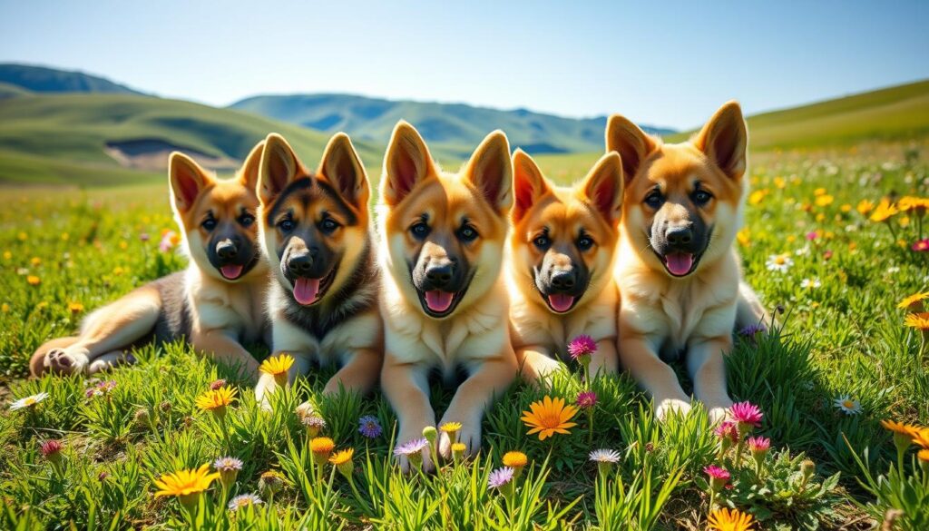 yellow german shepherd puppies