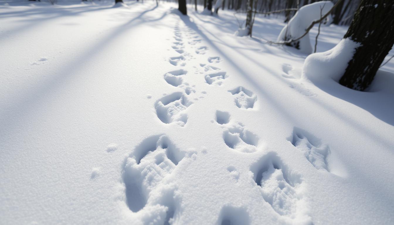 deer tracks in snow