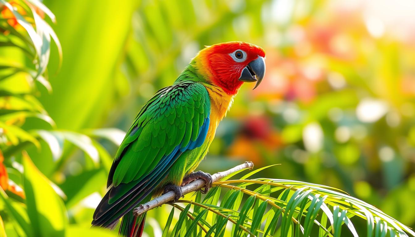 mexican red head parrot