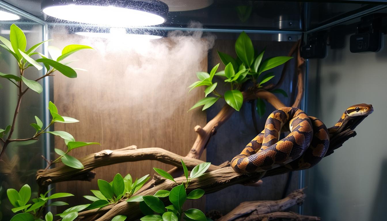 ball python terrarium with misting system kit