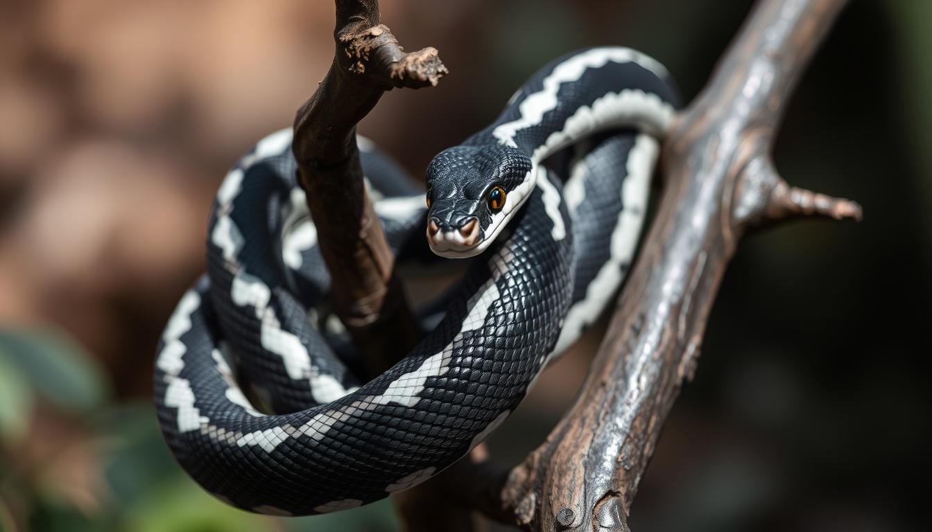 black and white snake