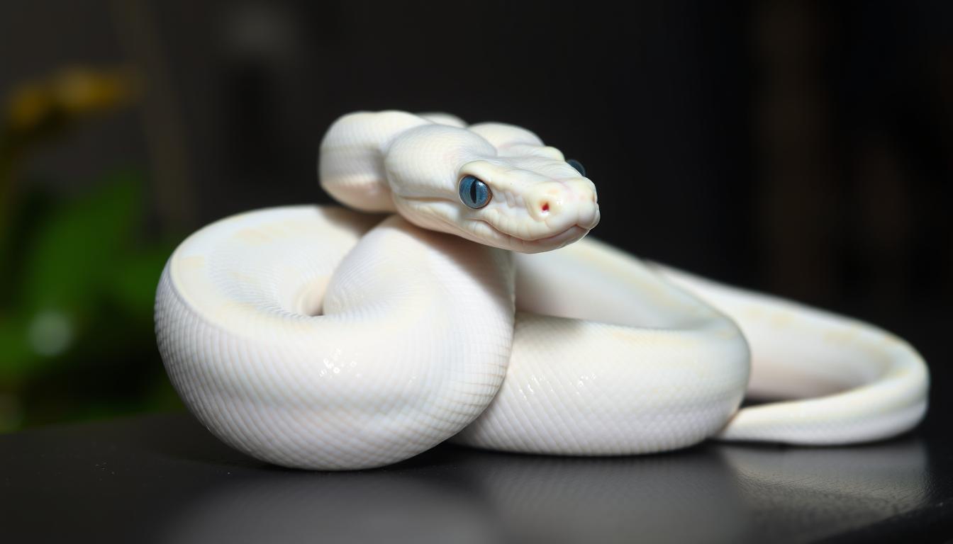 blue eyed leucistic ball python