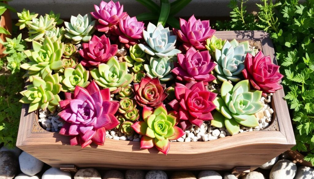 container gardening with Sempervivum