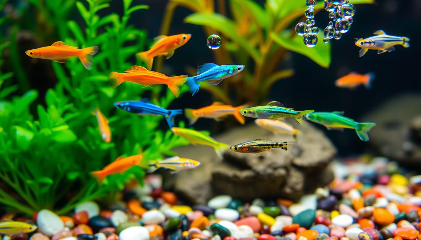 differnt freaswater guppies