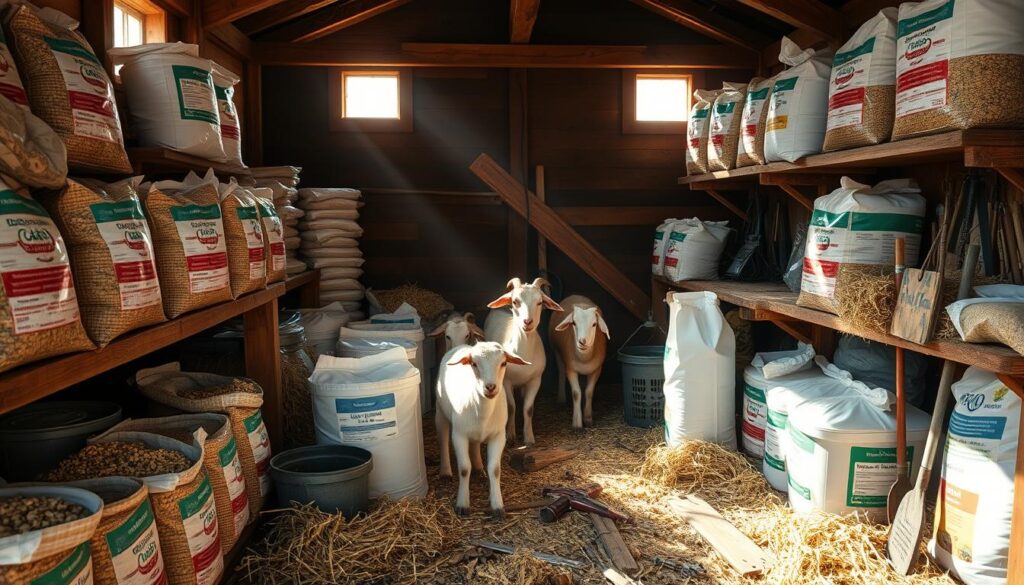 goat feed storage