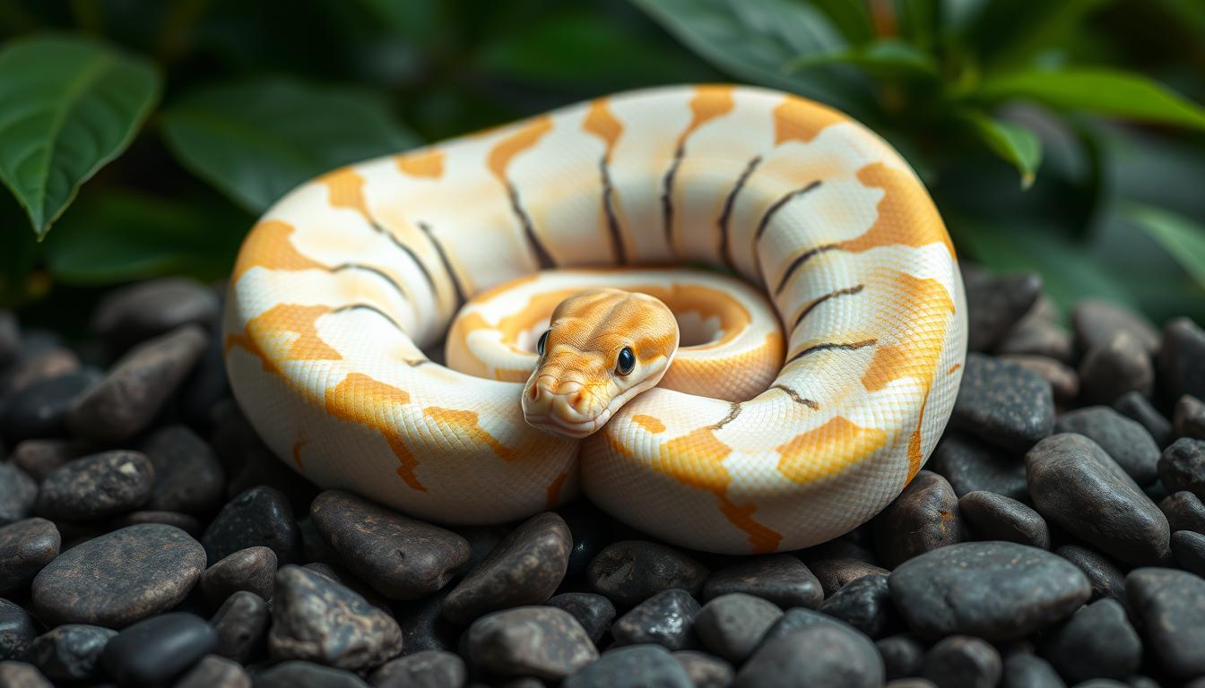 leucistic ball python