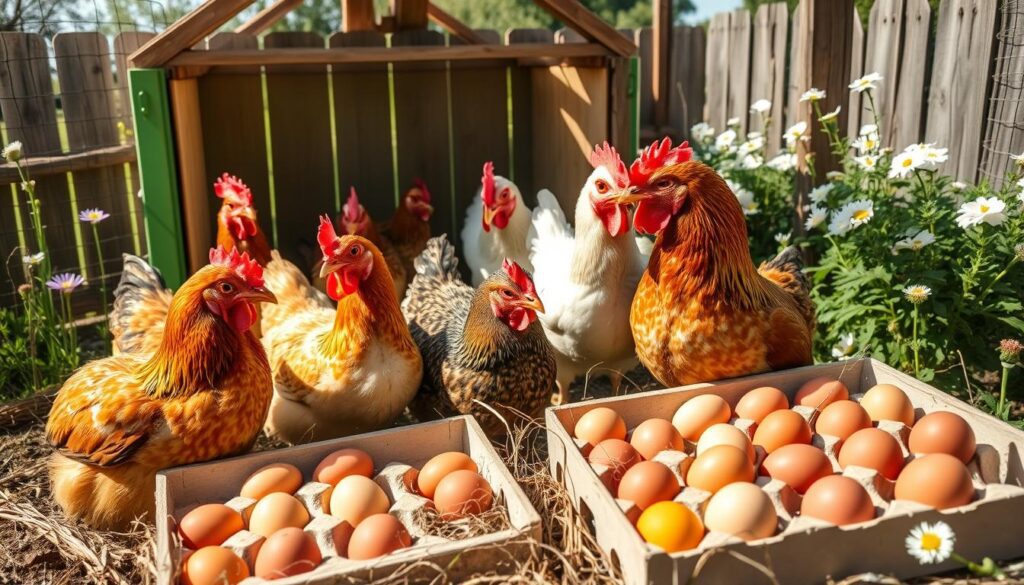 productive egg laying hens