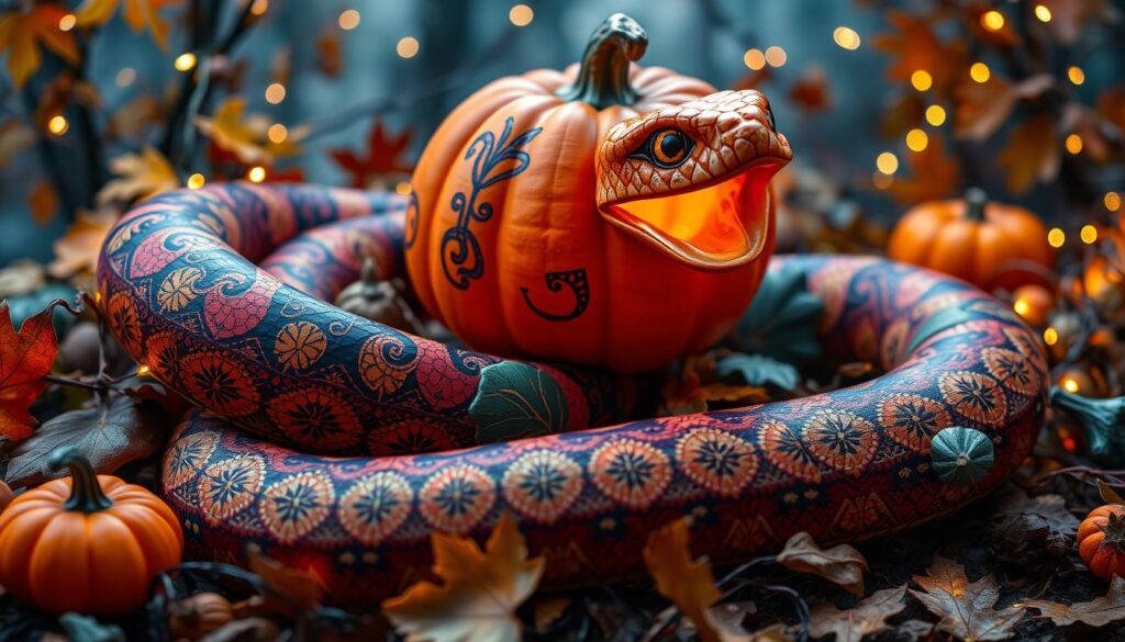 pumpkin snake decoration