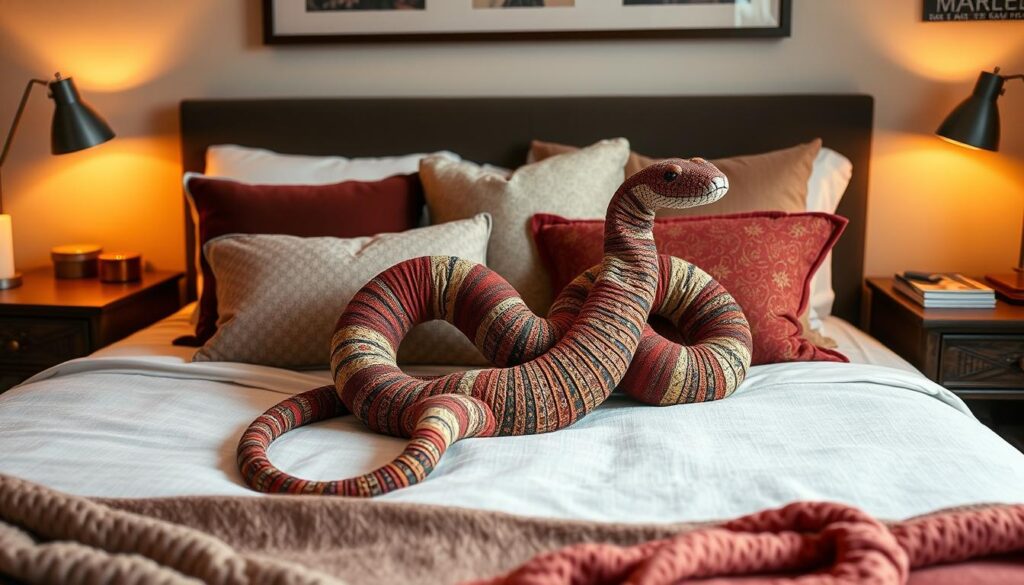 snake-shaped pillow