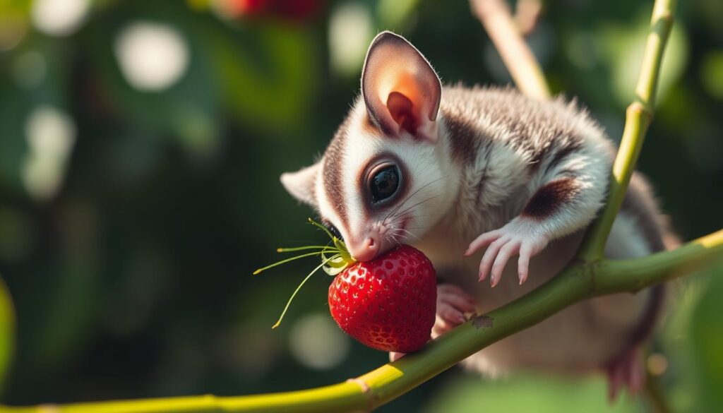 sugar gliders strawberries