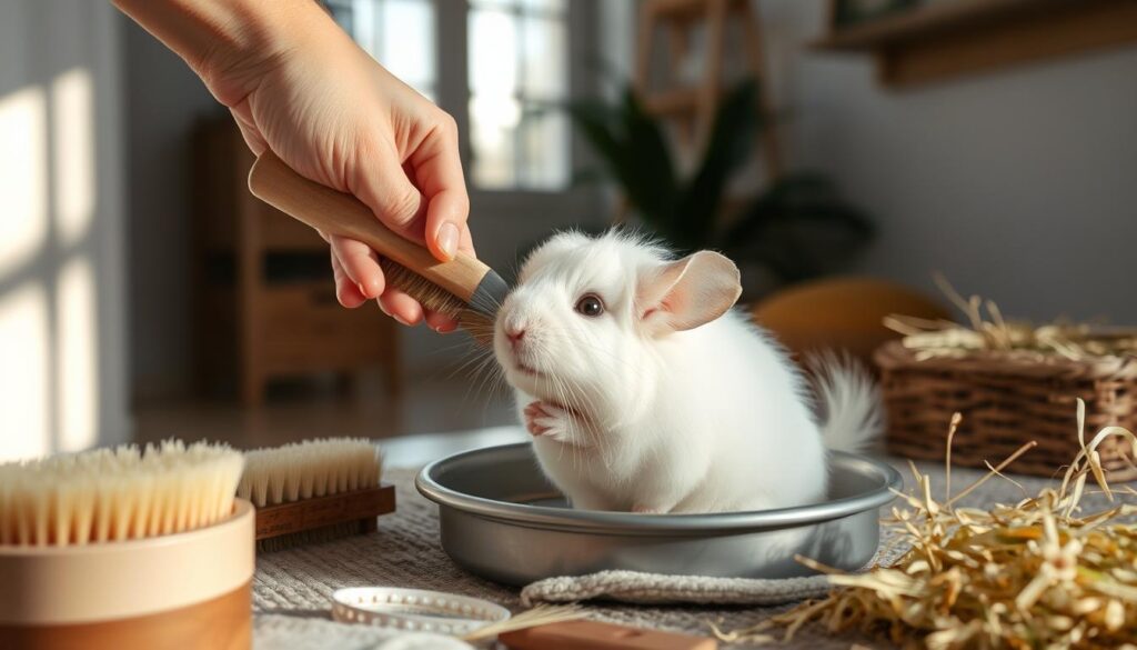 white chinchilla care