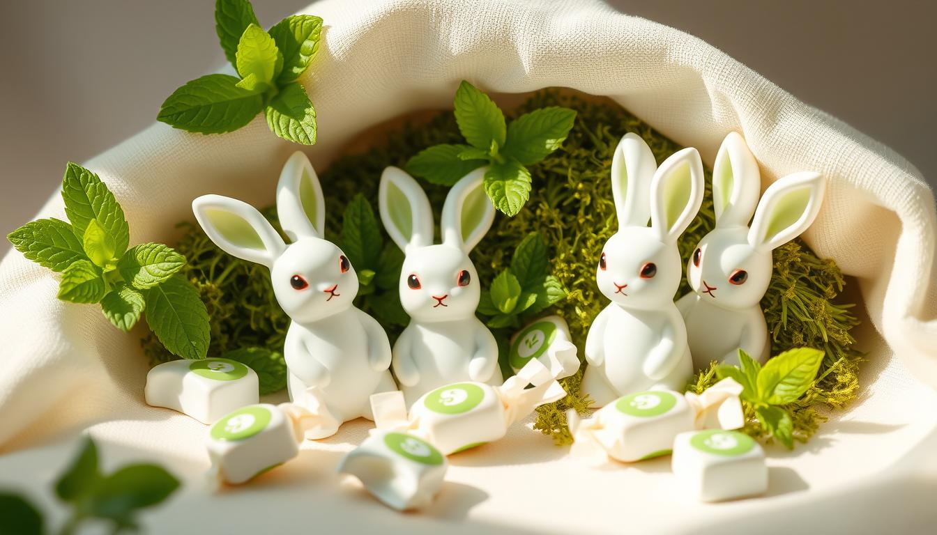 wite rabbit candy green